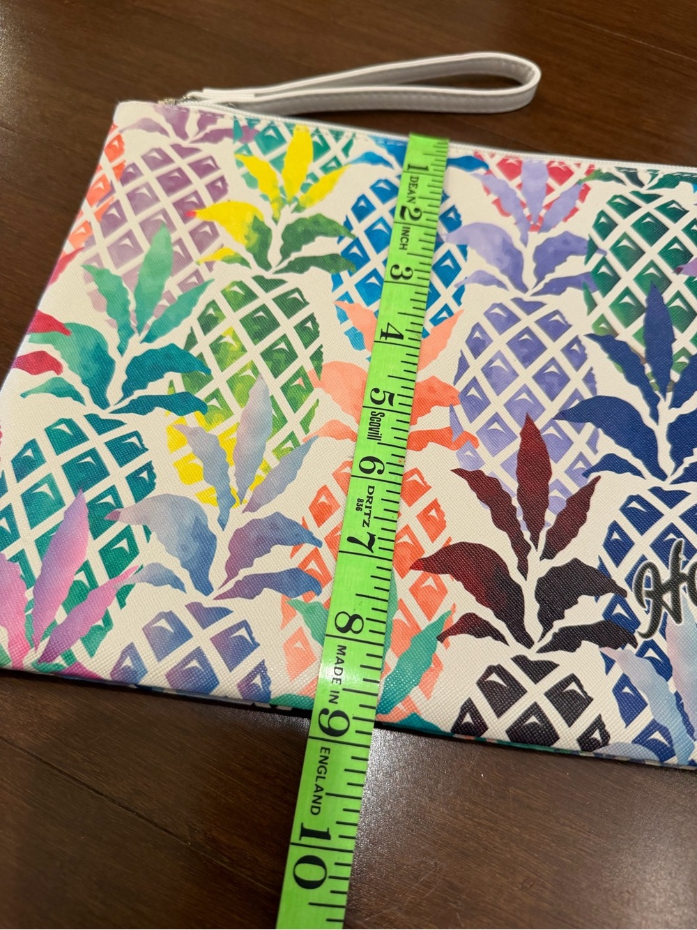 Hawaii Multicolor Pineapple Zip Wristlet Pouch - Picture 3 of 4